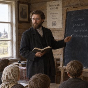 Земские учителя появились в следствии земской реформы 1864 года Александра II.